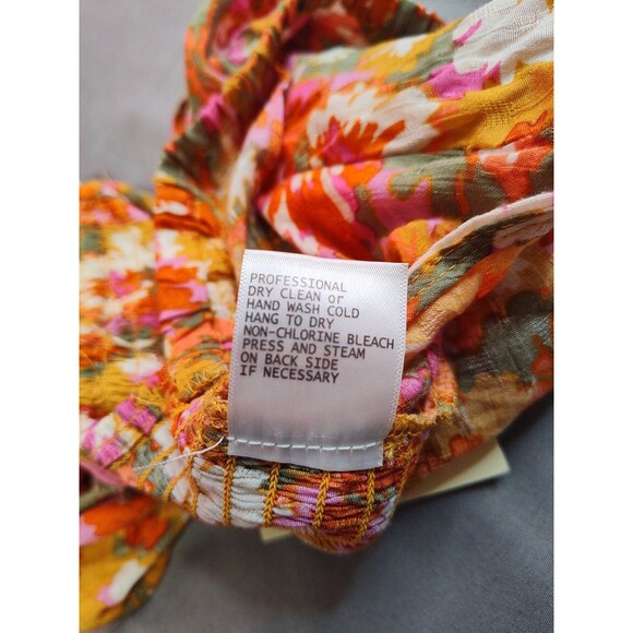 Women's Cynthia Rowley Floral Flutter Sleeve Crop Top Large - Picture 10 of 10